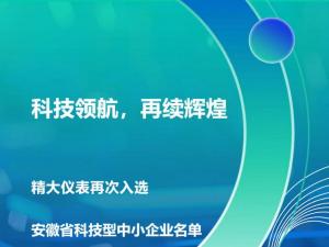 科技領(lǐng)航，再續(xù)輝煌！——合肥精大儀表股份有限公司